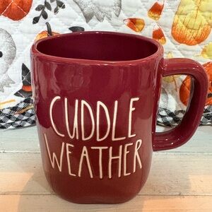Rae Dunn Burgundy Cuddle Weather Mug